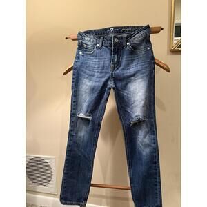 Seven for all mankind Girls Jeans Straight Leg 10 josefina skinny boyfriend Dark